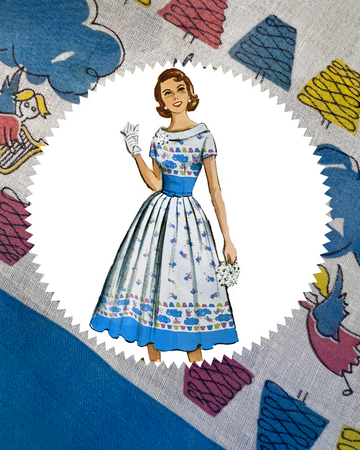 1950s-1960s Angels Novelty Border Print